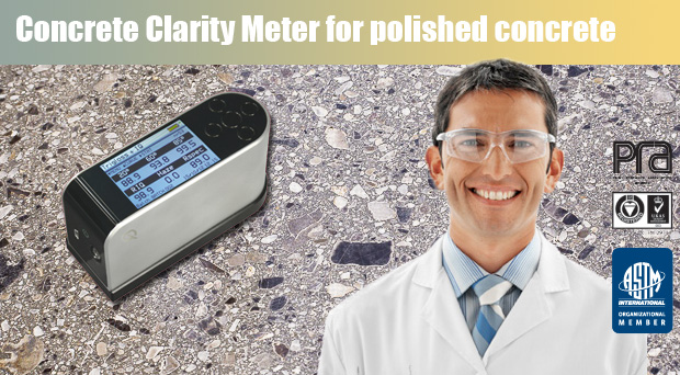Concrete Clarity Meter for polished concrete floors
